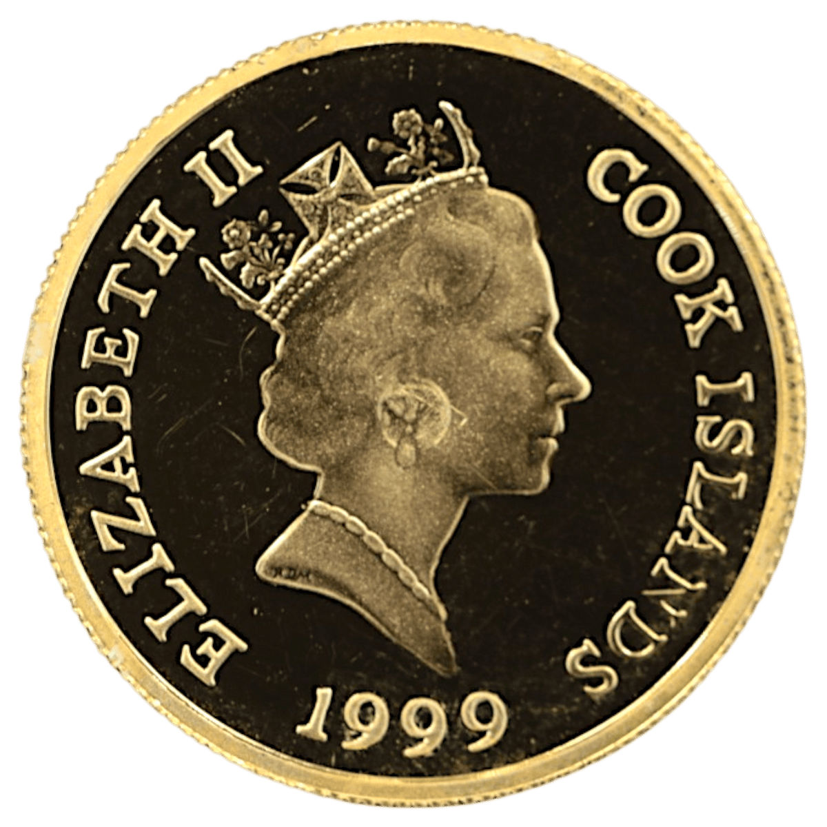 クック島 10ドル金貨 1999年 イルカ エリザベス2世 - NJ BUYER'S MARKETPLACE