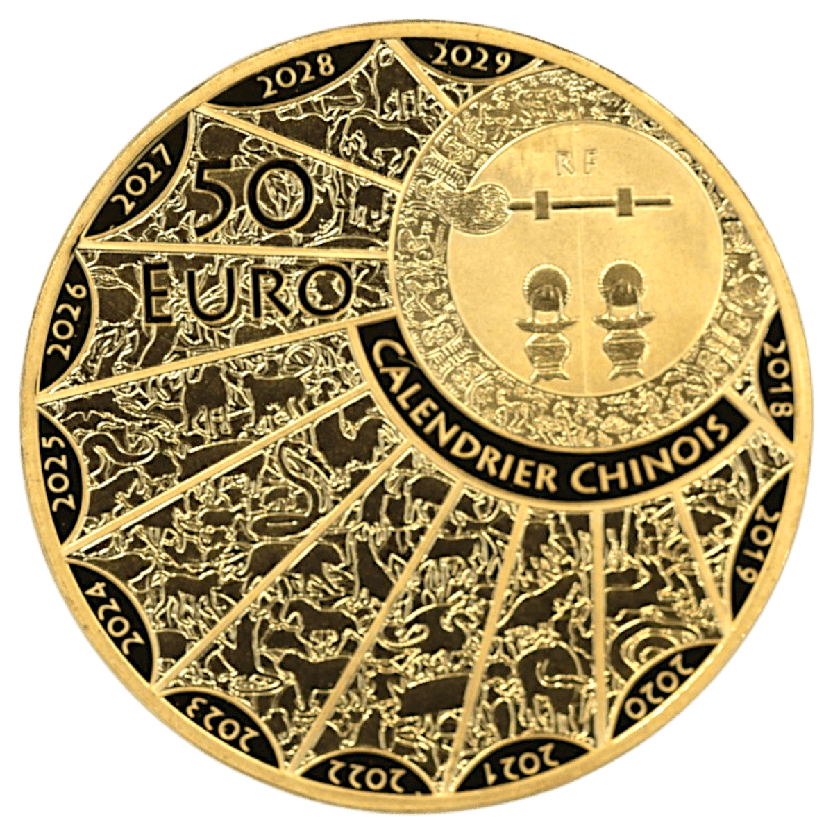 フランス 50ユーロ金貨 2018年 干支 戌 - NJ BUYER'S MARKETPLACE
