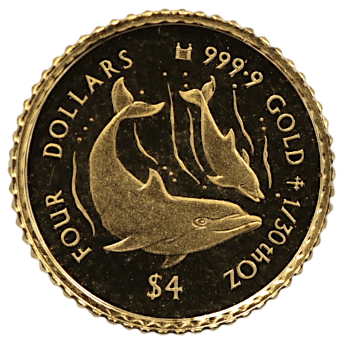 クック島 4ドル金貨 1995年 イルカ エリザベス2世 - NJ BUYER'S MARKETPLACE