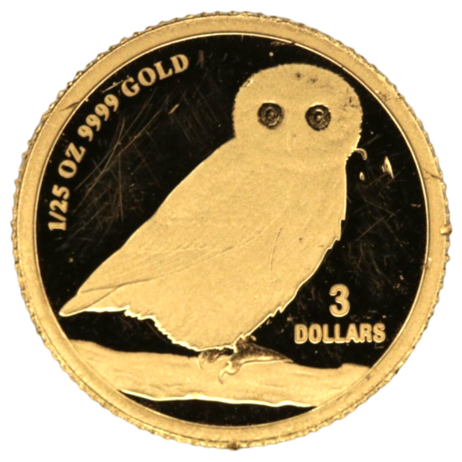 ツバル 3ドル金貨 2009年 フクロウ