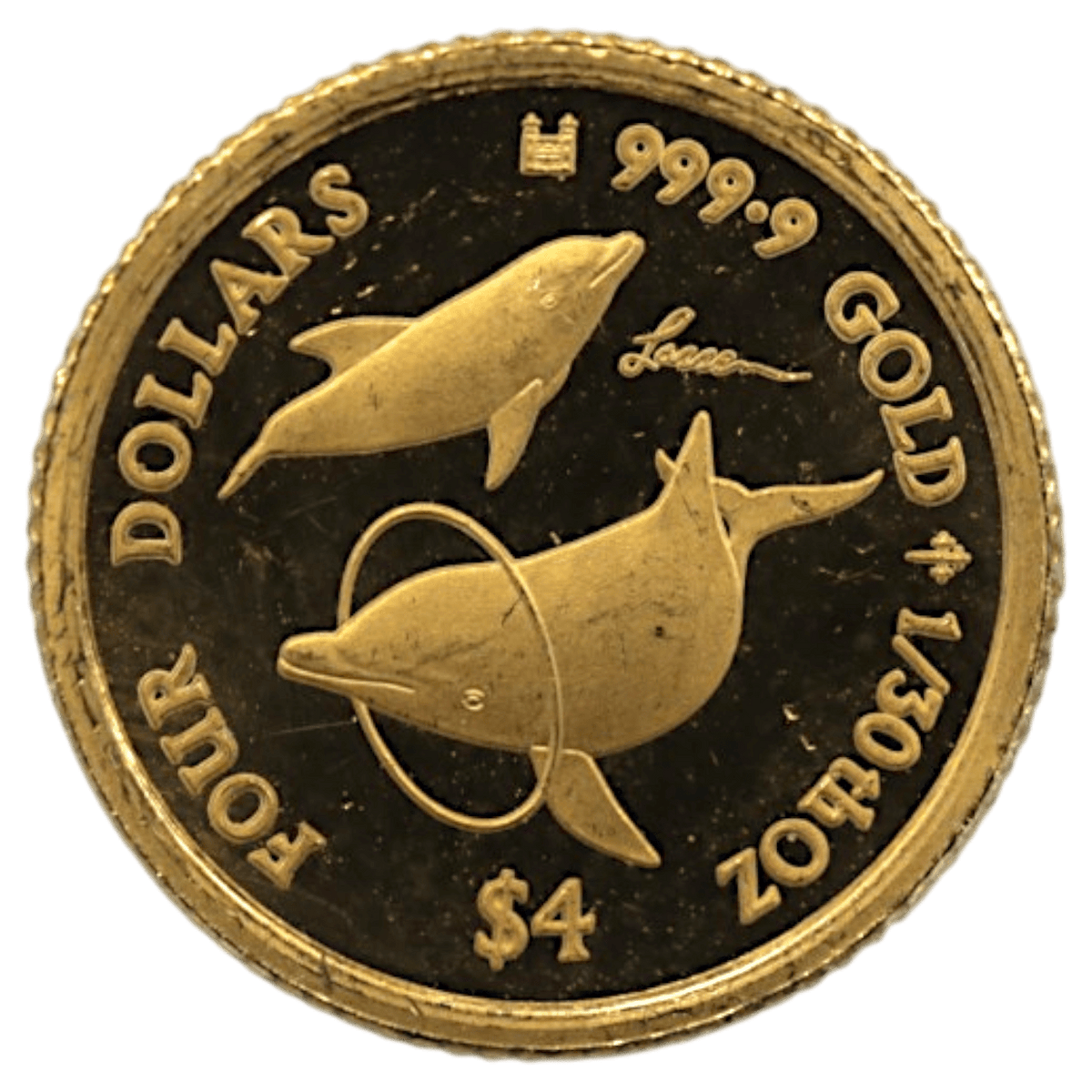 クック島 4ドル金貨 2018年 イルカ エリザベス2世 - NJ BUYER'S MARKETPLACE