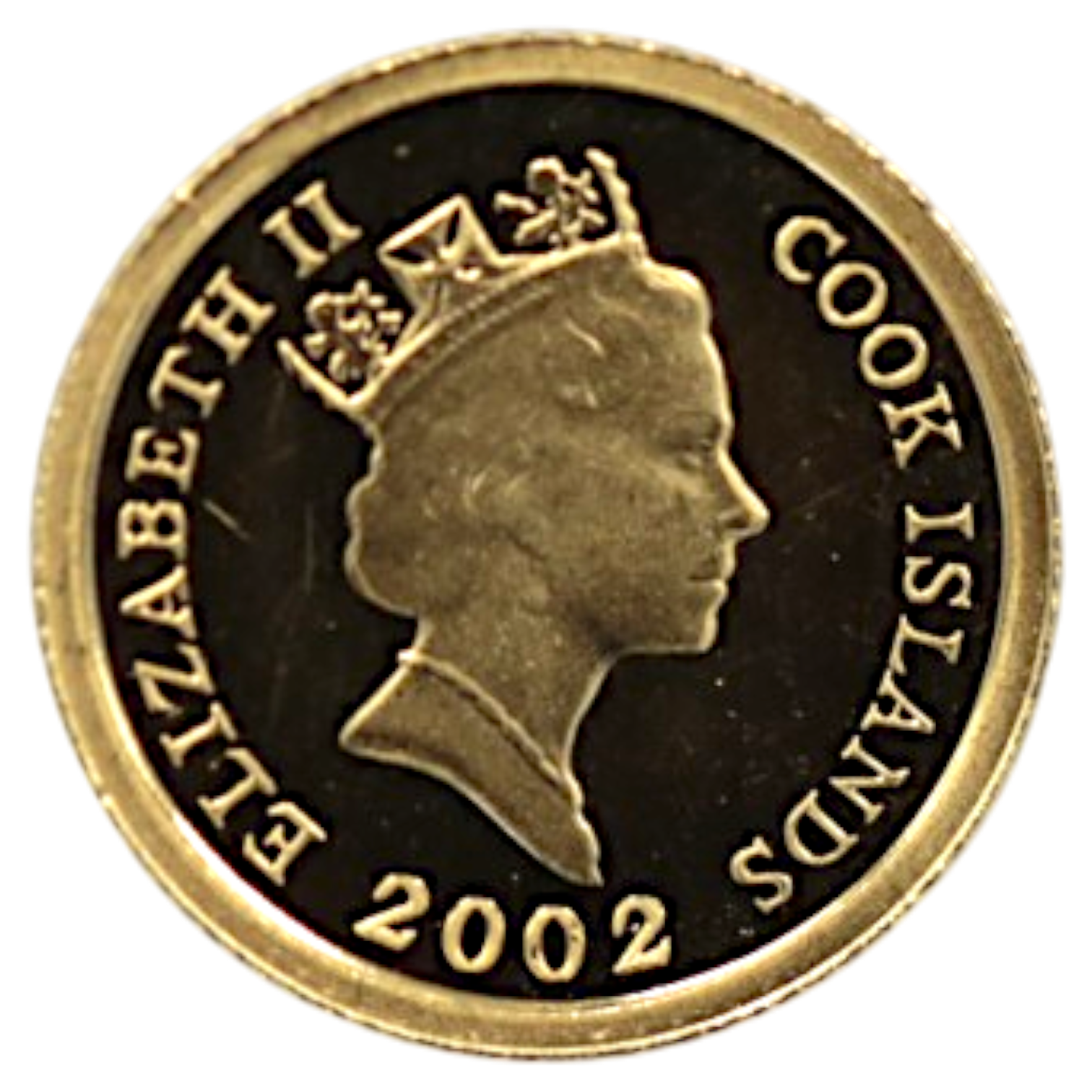 クック島 4ドル金貨 2002年 イルカ エリザベス2世