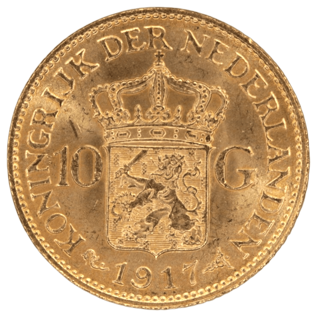 オランダ 10グルデン金貨 1917年 ウィルヘルミナ - NJ BUYER'S MARKETPLACE