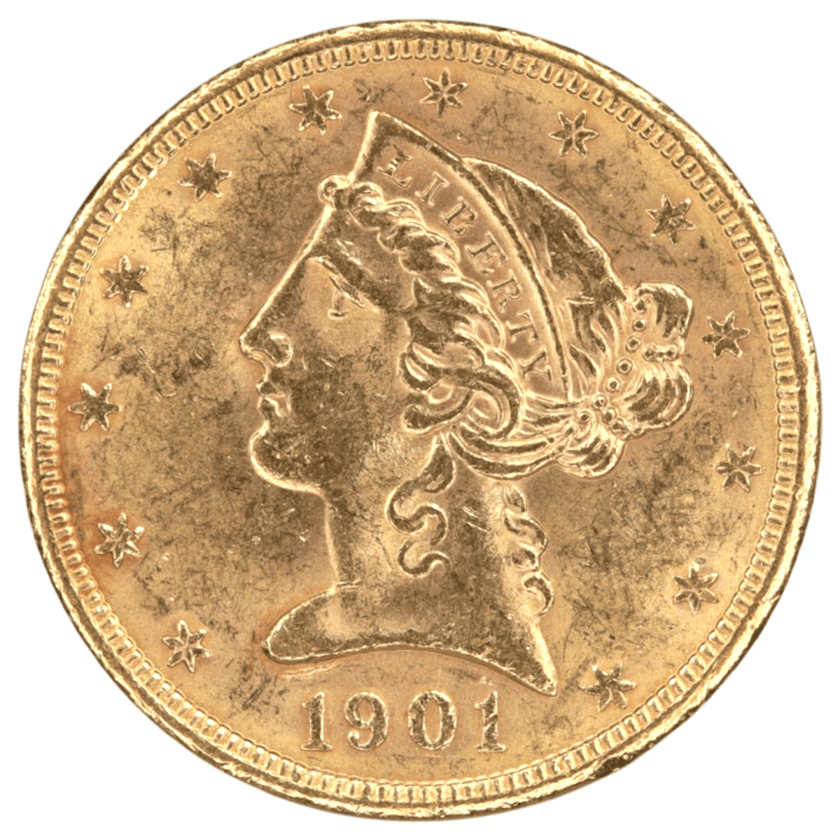 アメリカ 5ドル金貨 1901年 - NJ BUYER'S MARKETPLACE