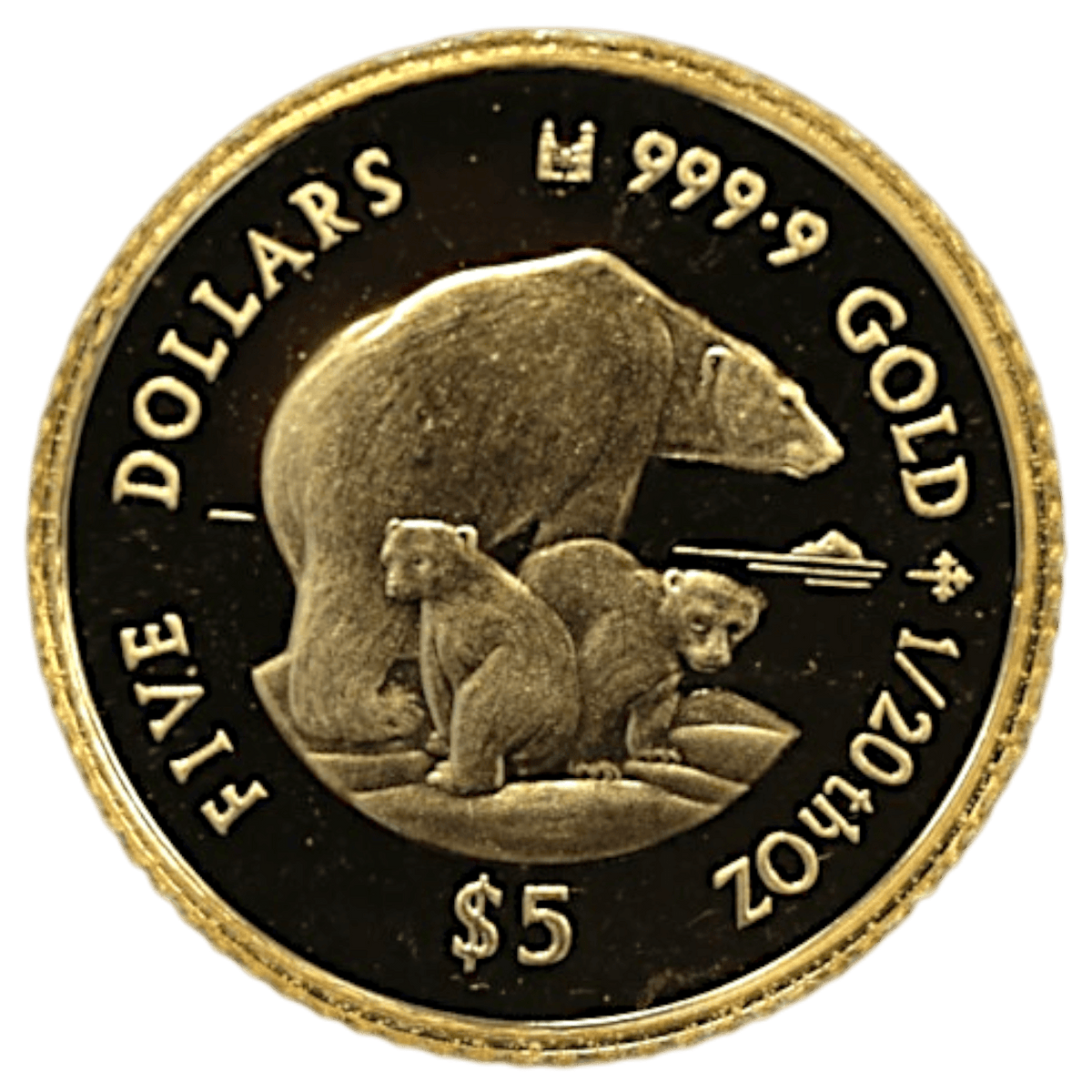 クック島 5ドル金貨 1996年 白熊の親子 エリザベス2世 - NJ BUYER'S MARKETPLACE