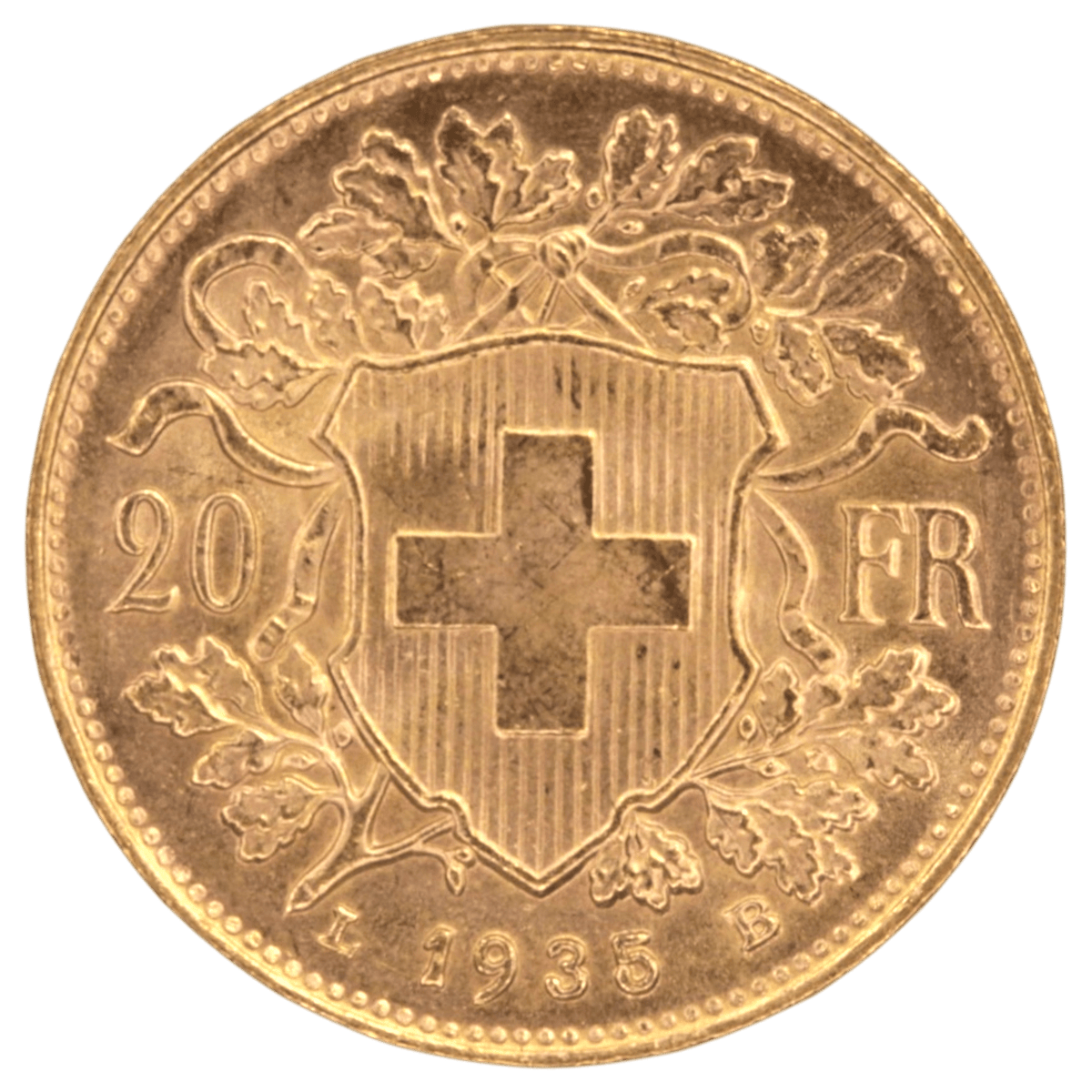 スイス 20フラン金貨 1935年 - NJ BUYER'S MARKETPLACE