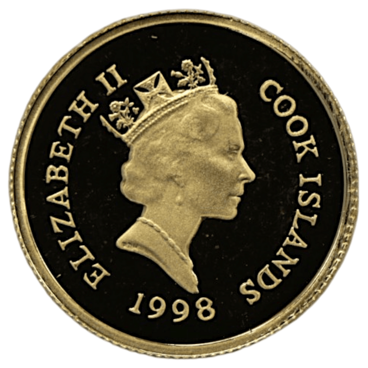クック島 5ドル金貨 1998年 イルカ エリザベス2世 - NJ BUYER'S MARKETPLACE