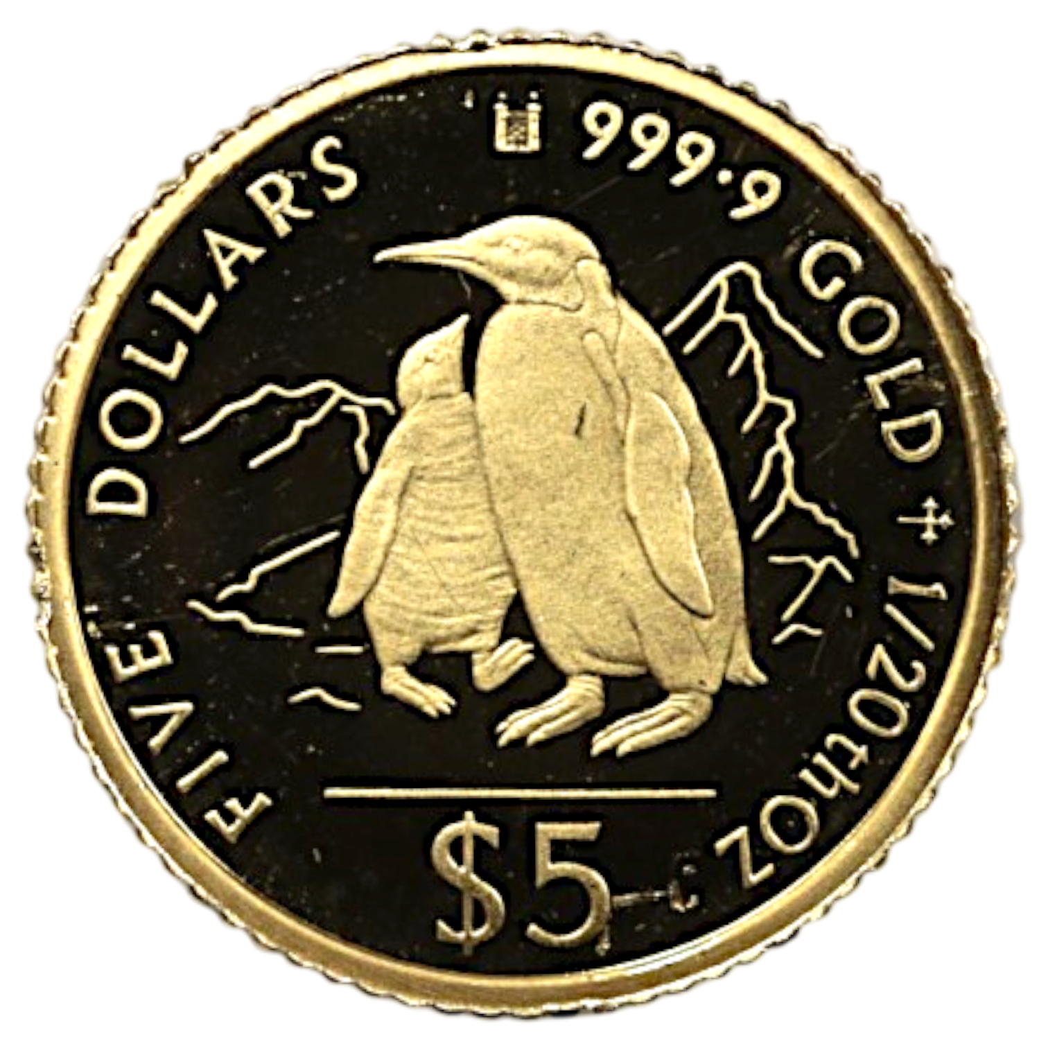 クック島 5ドル金貨 1994年 ペンギン エリザベス2世