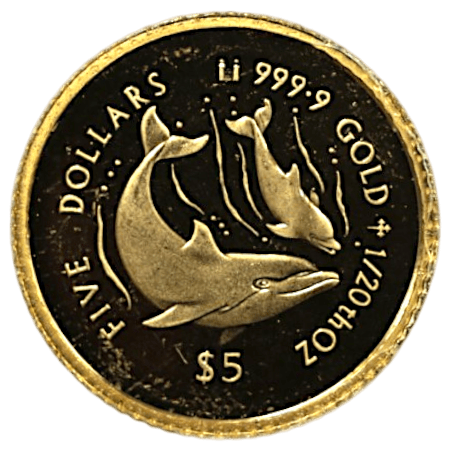 クック島 5ドル金貨 1995年 イルカ エリザベス2世 - NJ BUYER'S MARKETPLACE