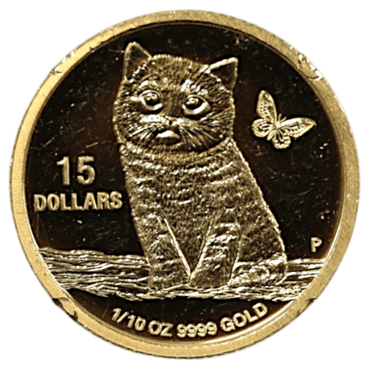 ツバル 15ドル金貨 2020年 猫と蝶 エリザベス2世 - NJ BUYER'S MARKETPLACE