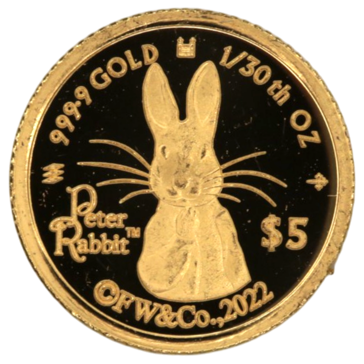 クック島 5ドル金貨 2022年 ピーターラビット