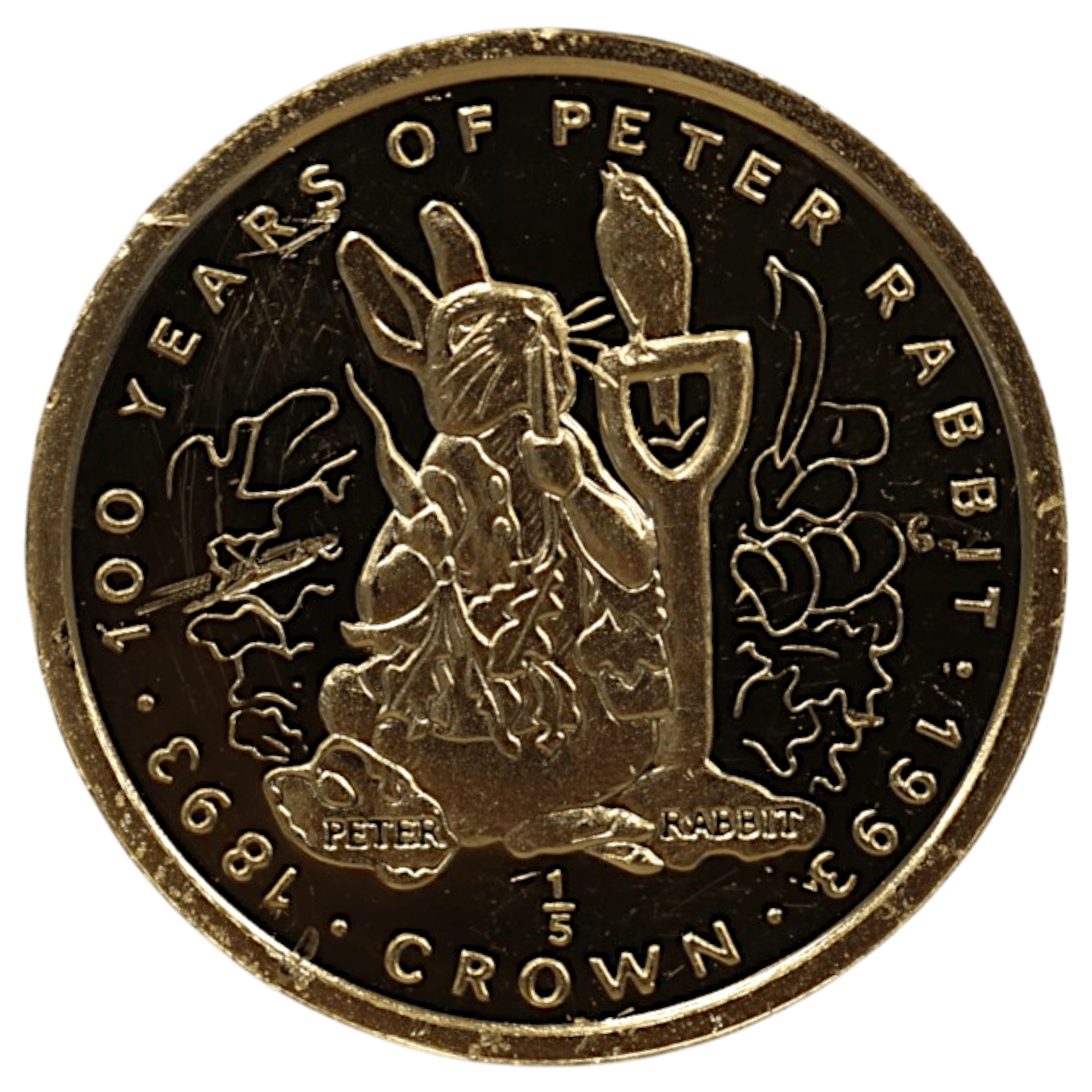 ジブラルタル 1/5クラウン金貨 1993年 ポブジョイ鋳 ピーターラビット - NJ BUYER'S MARKETPLACE