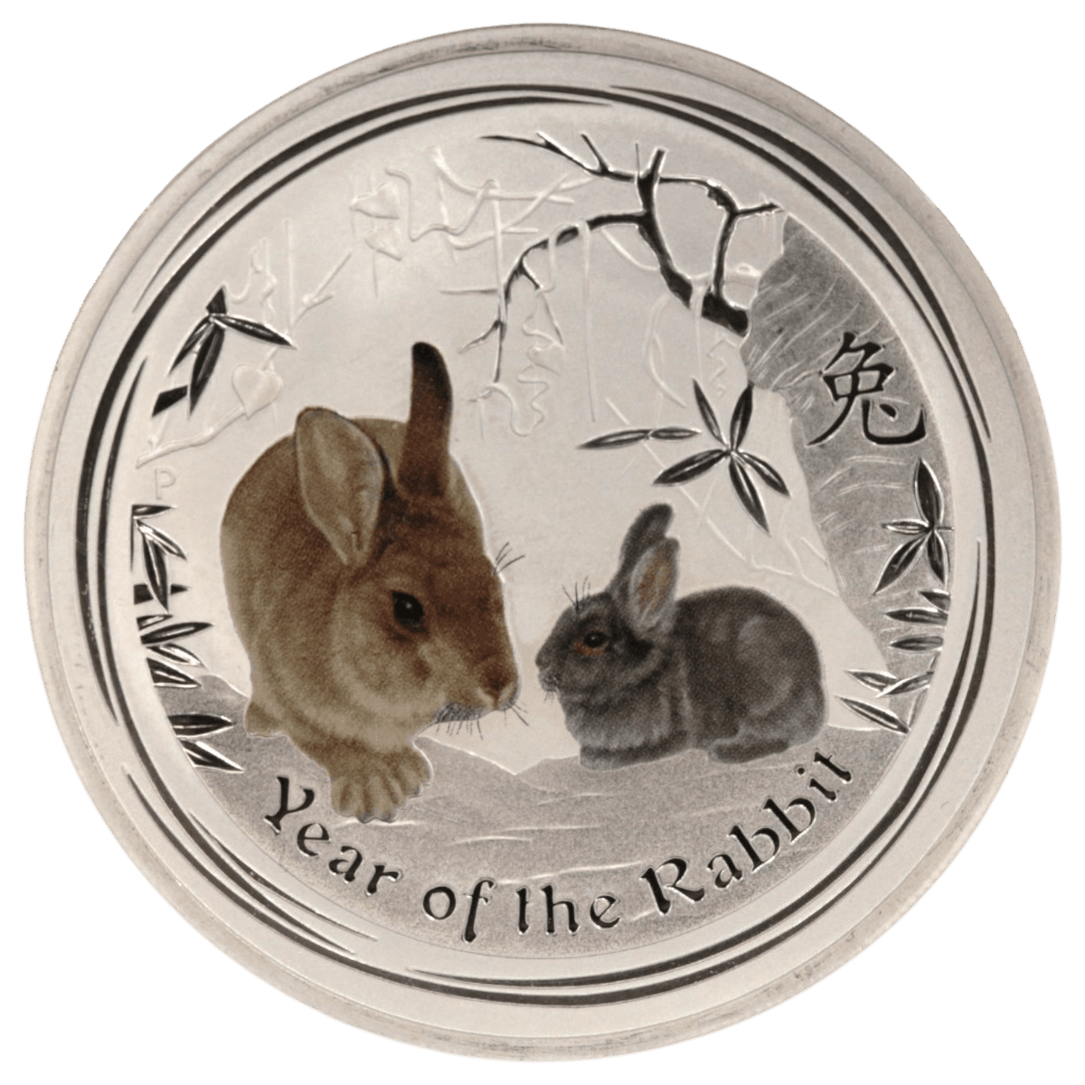 オーストラリア 1ドル銀貨 2011年 パース鋳 干支 兎年 エリザベス2世 カラープリント - NJ BUYER'S MARKETPLACE