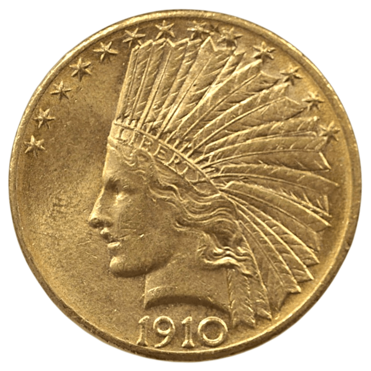 アメリカ 10ドル金貨 1910年 デンバー鋳 インディアン - NJ BUYER'S MARKETPLACE
