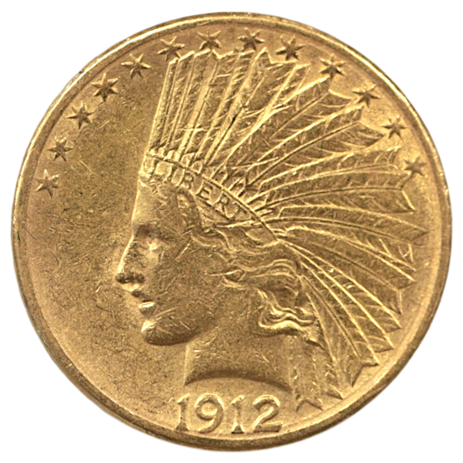 アメリカ 10ドル金貨 1912年 サンフランシスコ鋳 インディアン