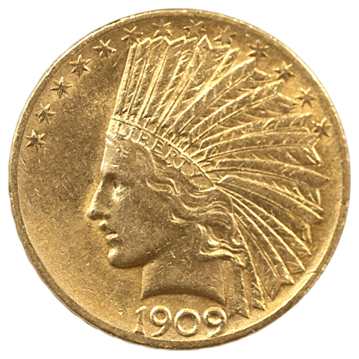 アメリカ 10ドル金貨 1909年 サンフランシスコ鋳 インディアン - NJ BUYER'S MARKETPLACE