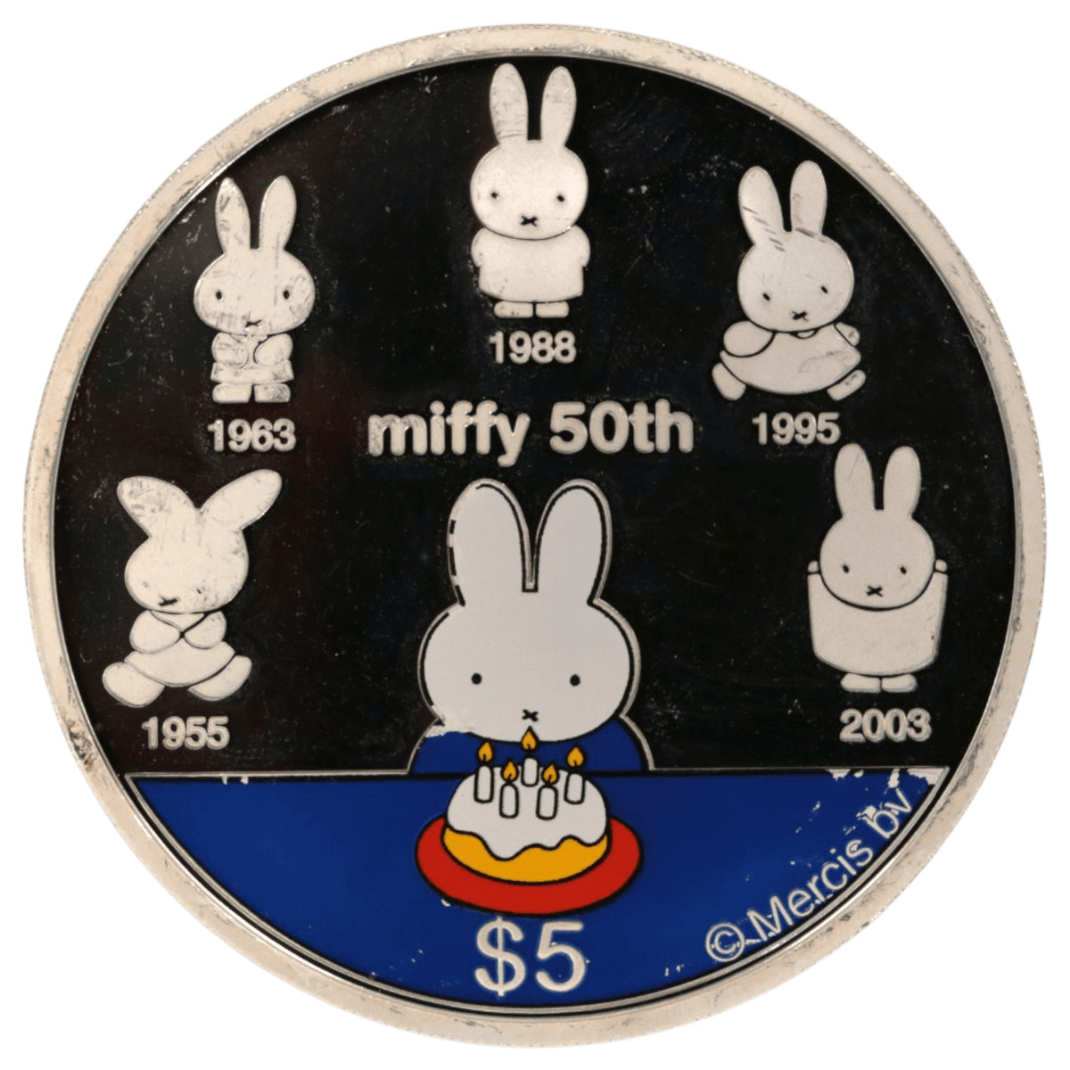 クック島 5ドル銀貨 2005年 ミッフィー 50周年