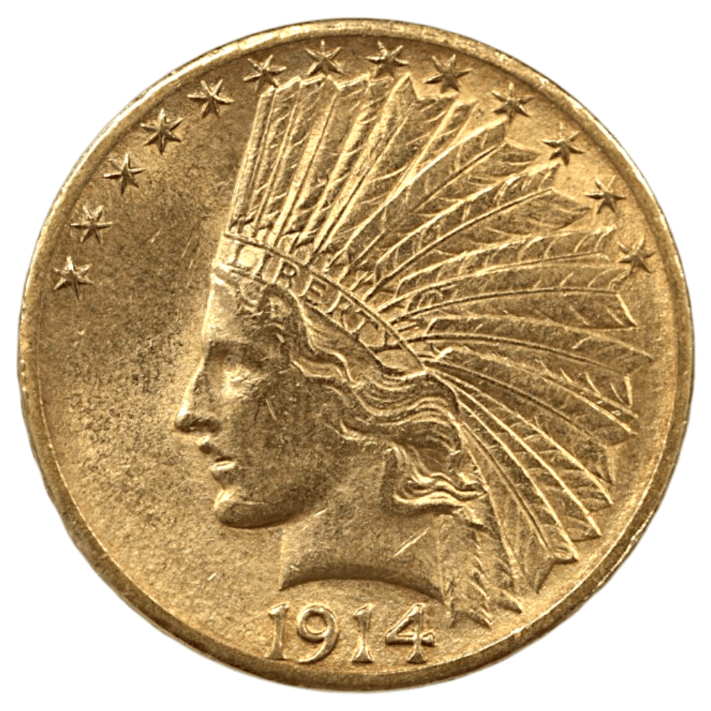 アメリカ 10ドル金貨 1914年 デンバー鋳 インディアン｜NJ BUYER'S
