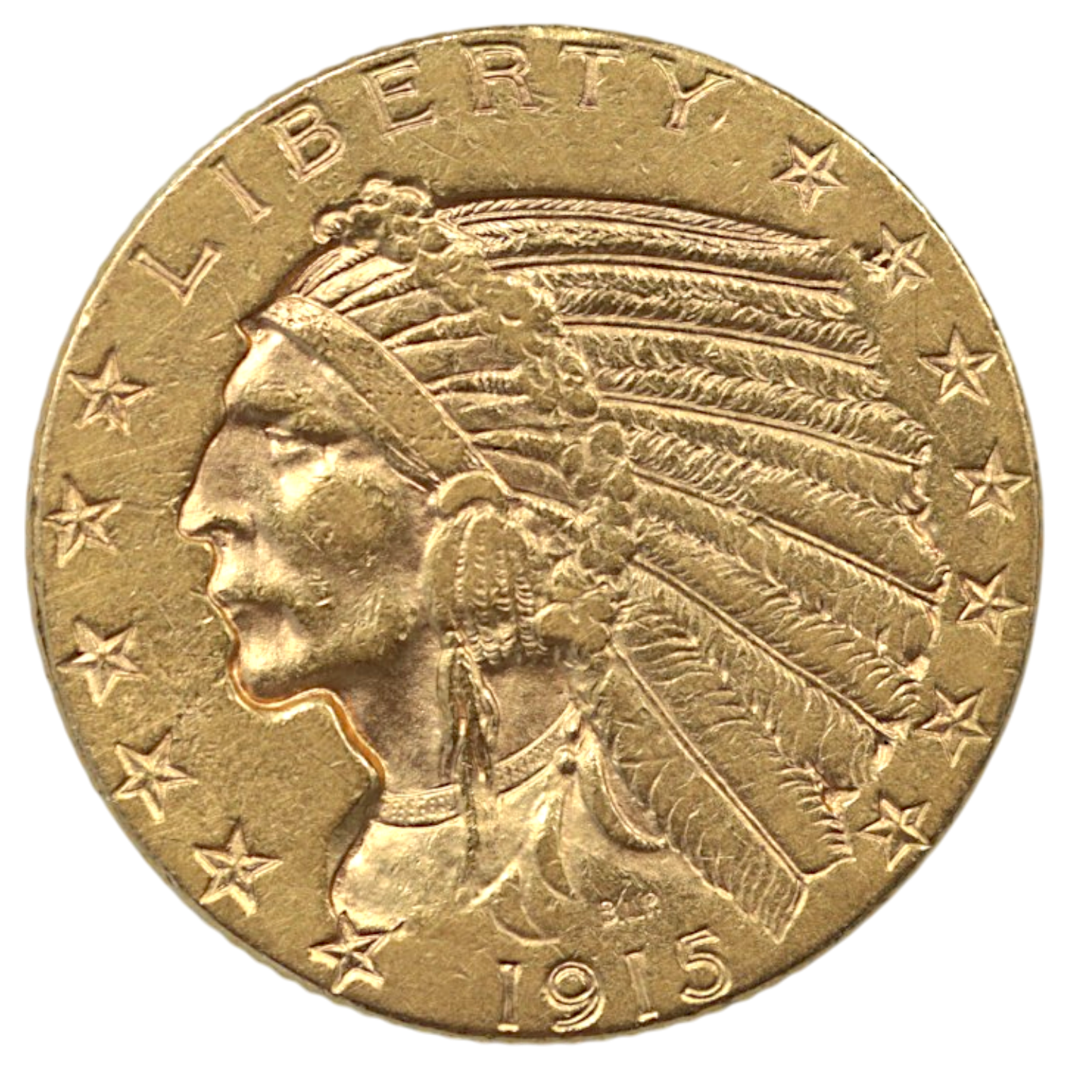 アメリカ 5ドル金貨 1915年 フィラデルフィア鋳 インディアン