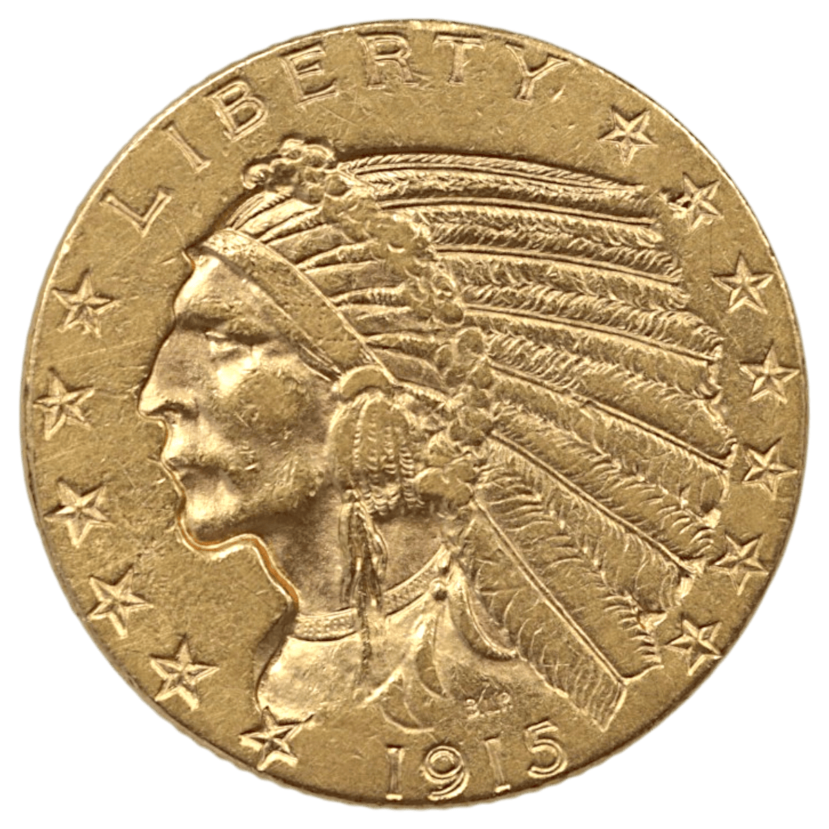 アメリカ 5ドル金貨 1915年 フィラデルフィア鋳 インディアン - NJ BUYER'S MARKETPLACE