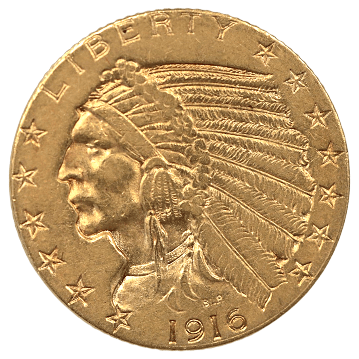 アメリカ 5ドル金貨 1916年 サンフランシスコ鋳 インディアン - NJ BUYER'S MARKETPLACE