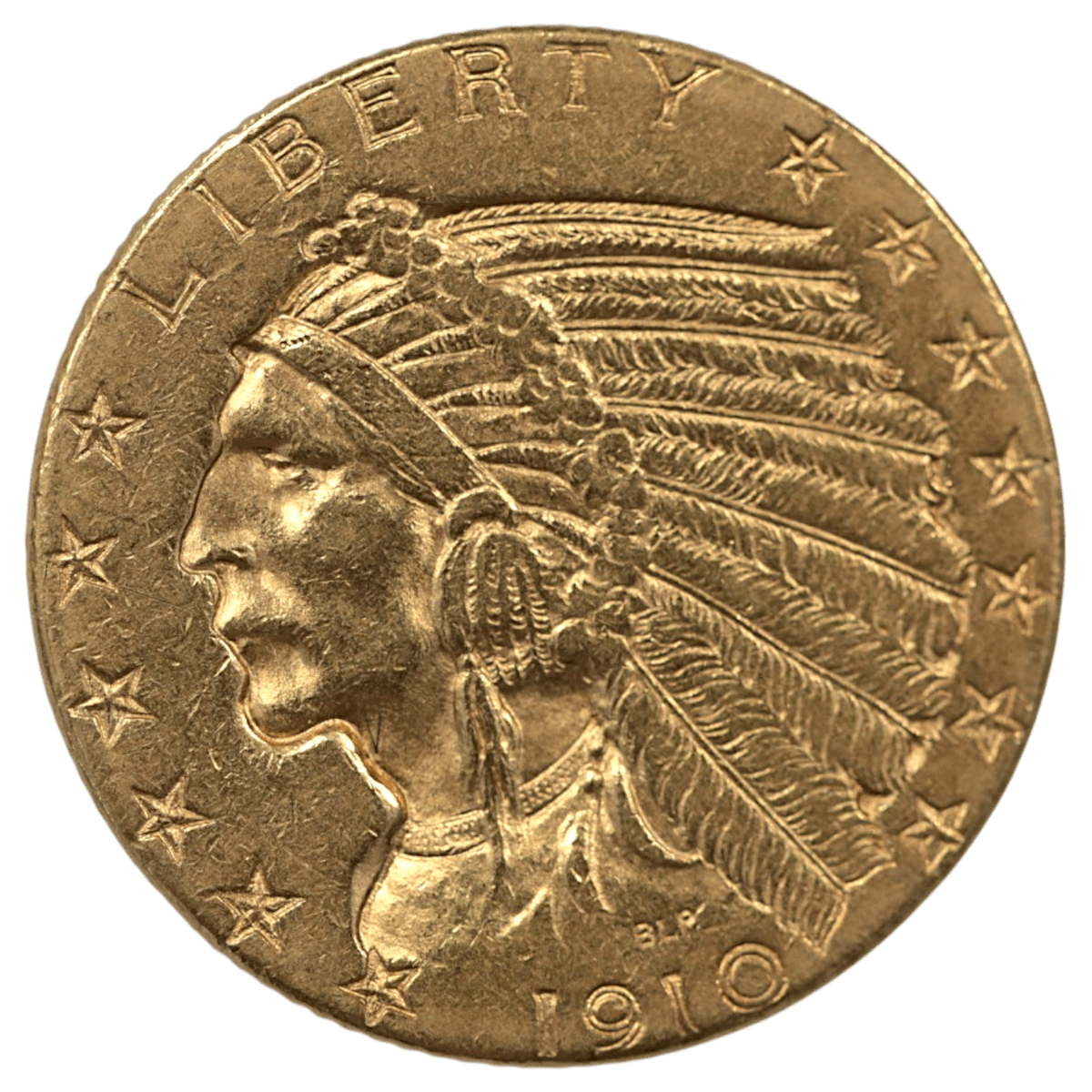 アメリカ 5ドル金貨 1910年 デンバー鋳 インディアン - NJ BUYER'S MARKETPLACE