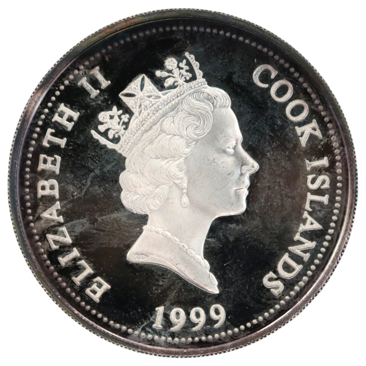 クック島 1ドル銀貨 1999年 カクレクマノミ エリザベス2世