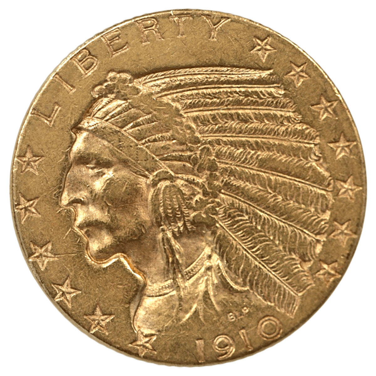 アメリカ 5ドル金貨 1910年 デンバー鋳 インディアン - NJ BUYER'S MARKETPLACE