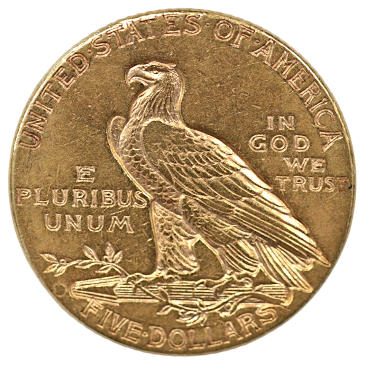 アメリカ 5ドル金貨 1910年 デンバー鋳 インディアン