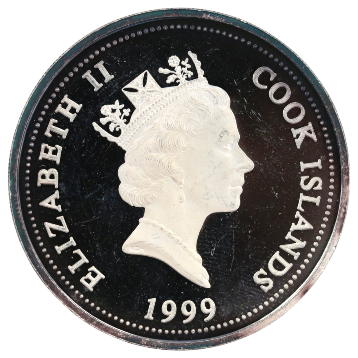 クック島 1ドル銀貨 1999年 ニシキヤッコ