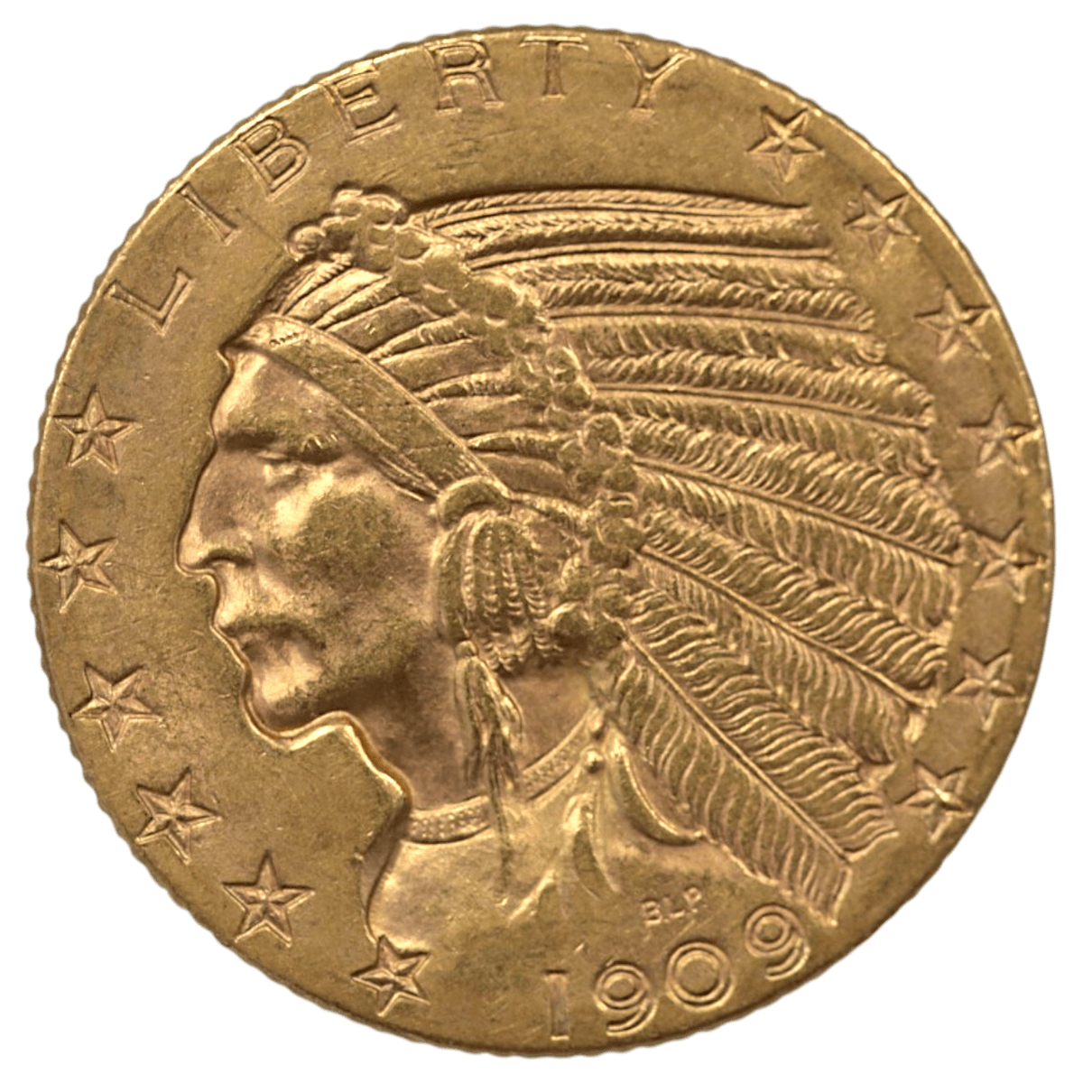 アメリカ 5ドル金貨 1909年 フィラデルフィア鋳 インディアン - NJ BUYER'S MARKETPLACE