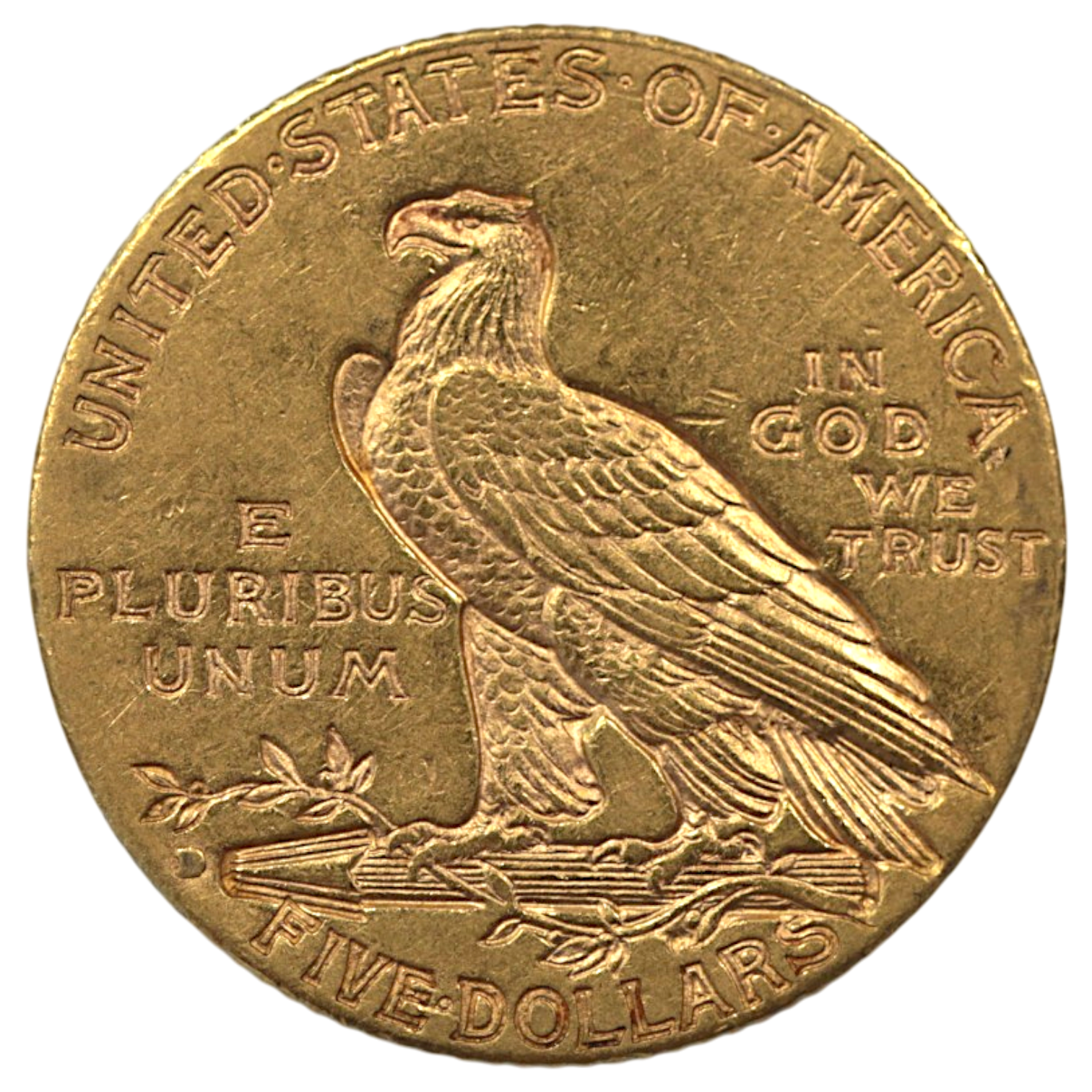 アメリカ 5ドル金貨 1909年 デンバー鋳 インディアン