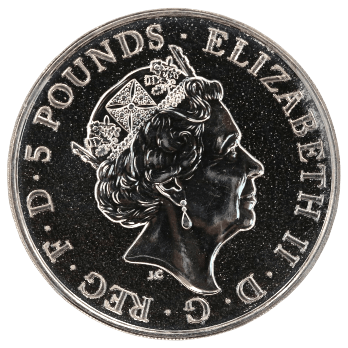 イギリス 5ポンド銀貨 2017年 ロンドン鋳 ウェールズの紅竜 エリザベス2世 - NJ BUYER'S MARKETPLACE