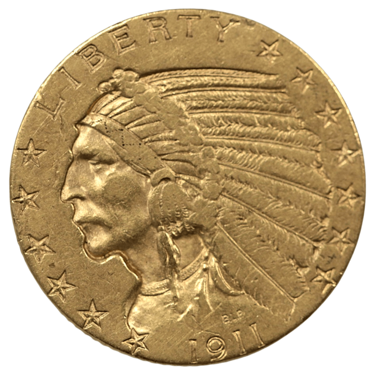アメリカ 5ドル金貨 1911年 サンフランシスコ鋳 インディアン - NJ BUYER'S MARKETPLACE