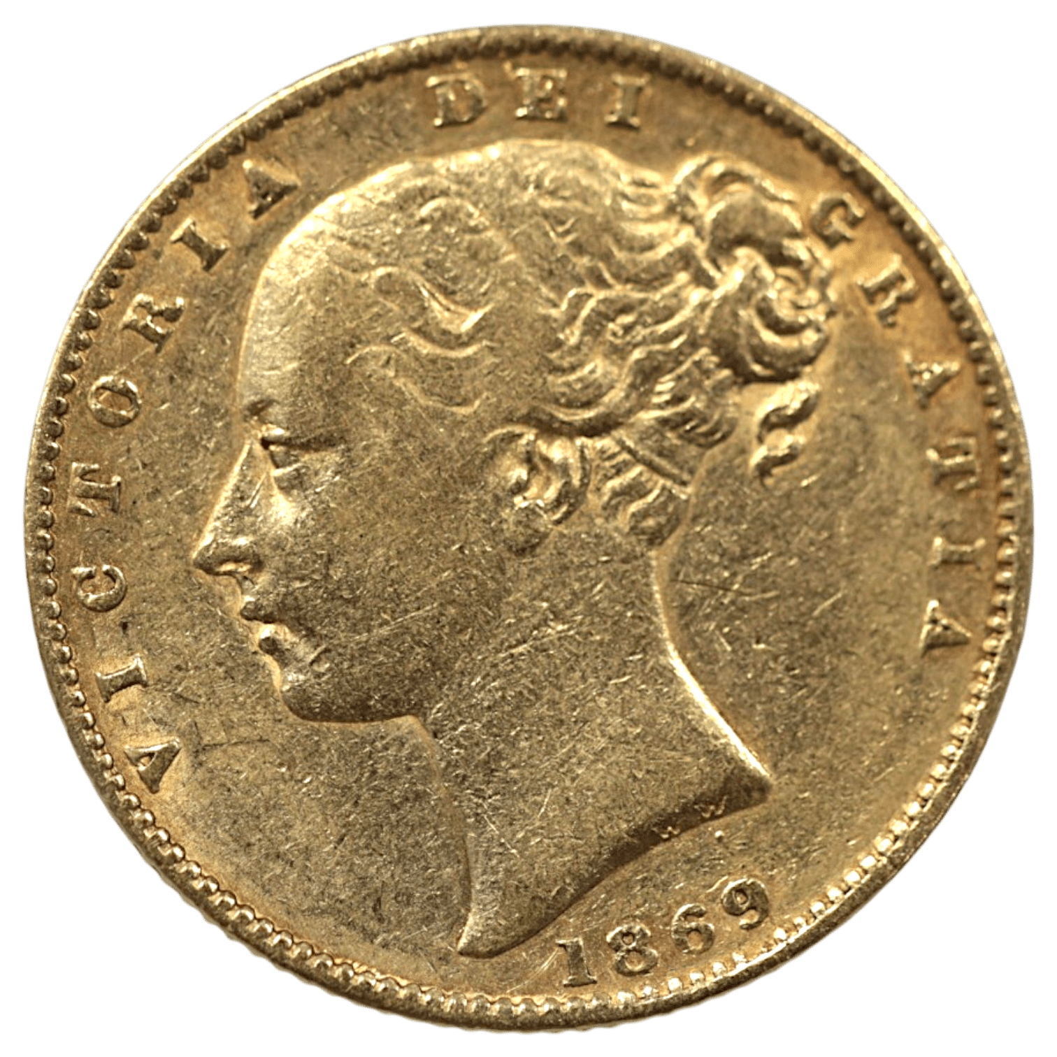 イギリス ソヴリン金貨 1869年 ロンドン鋳 ヴィクトリア女王 Die No.46 - NJ BUYER'S MARKETPLACE
