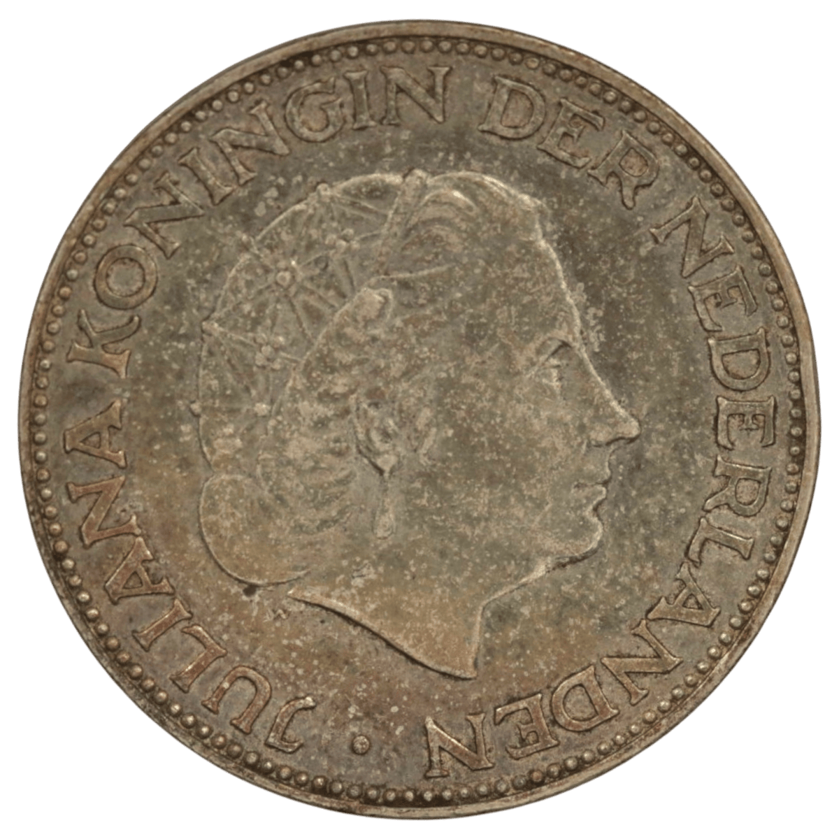 オランダ 2.5グルデン銀貨 1961年 ユリアナ 獅子紋章 レインボートーン - NJ BUYER'S MARKETPLACE