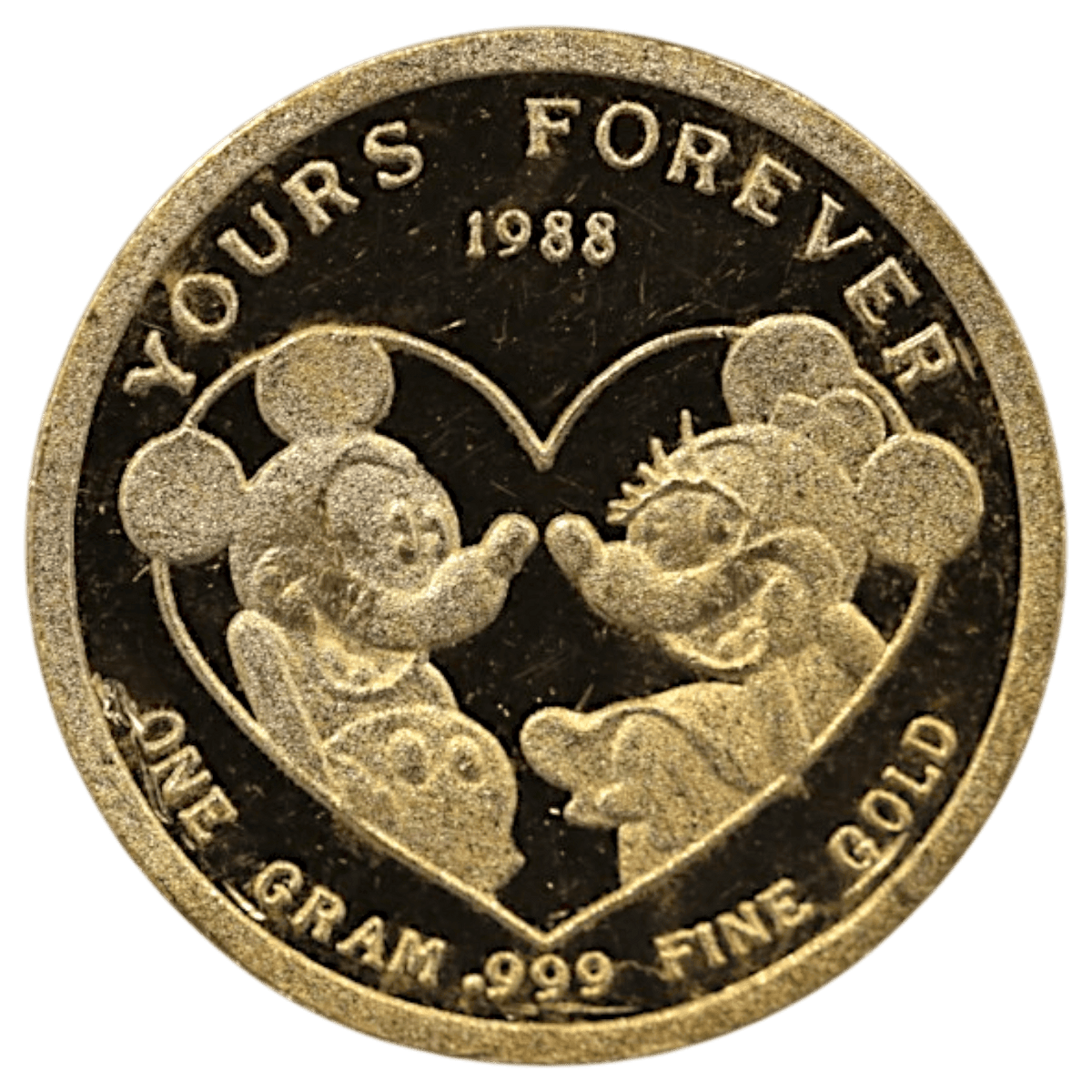 【リペア痕あり】ディズニー 純金メダル 1988年 - NJ BUYER'S MARKETPLACE