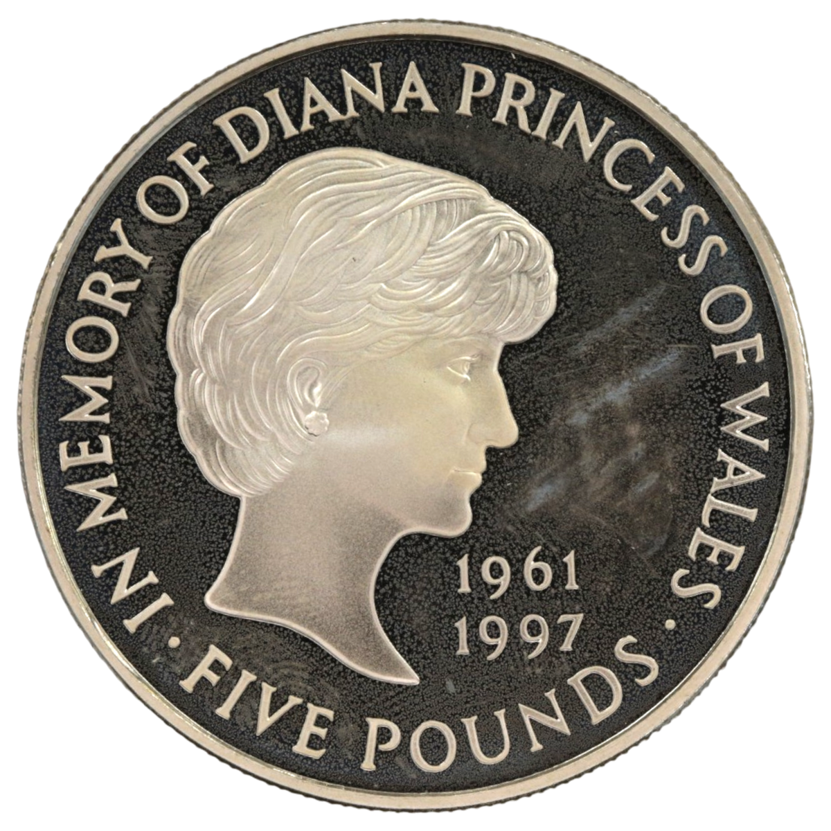 イギリス 5ポンド銀貨 1999年 ダイアナ追悼 エリザベス2世