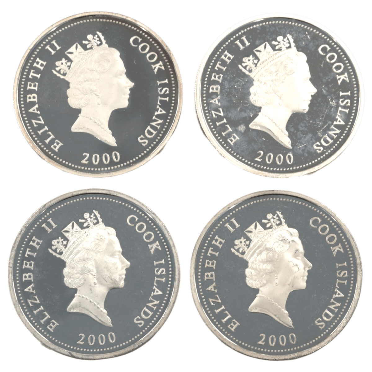 クック島 1ドル銀貨 2000年 4枚セット 昆虫シリーズ エリザベス2世 カラープリント - NJ BUYER'S MARKETPLACE