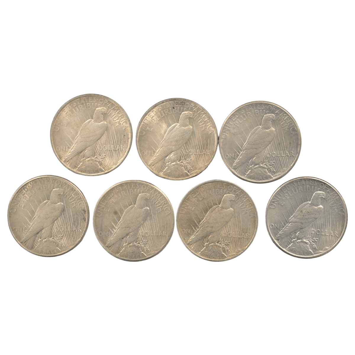 アメリカ 1ドル銀貨 7枚セット ピースダラー - NJ BUYER'S MARKETPLACE