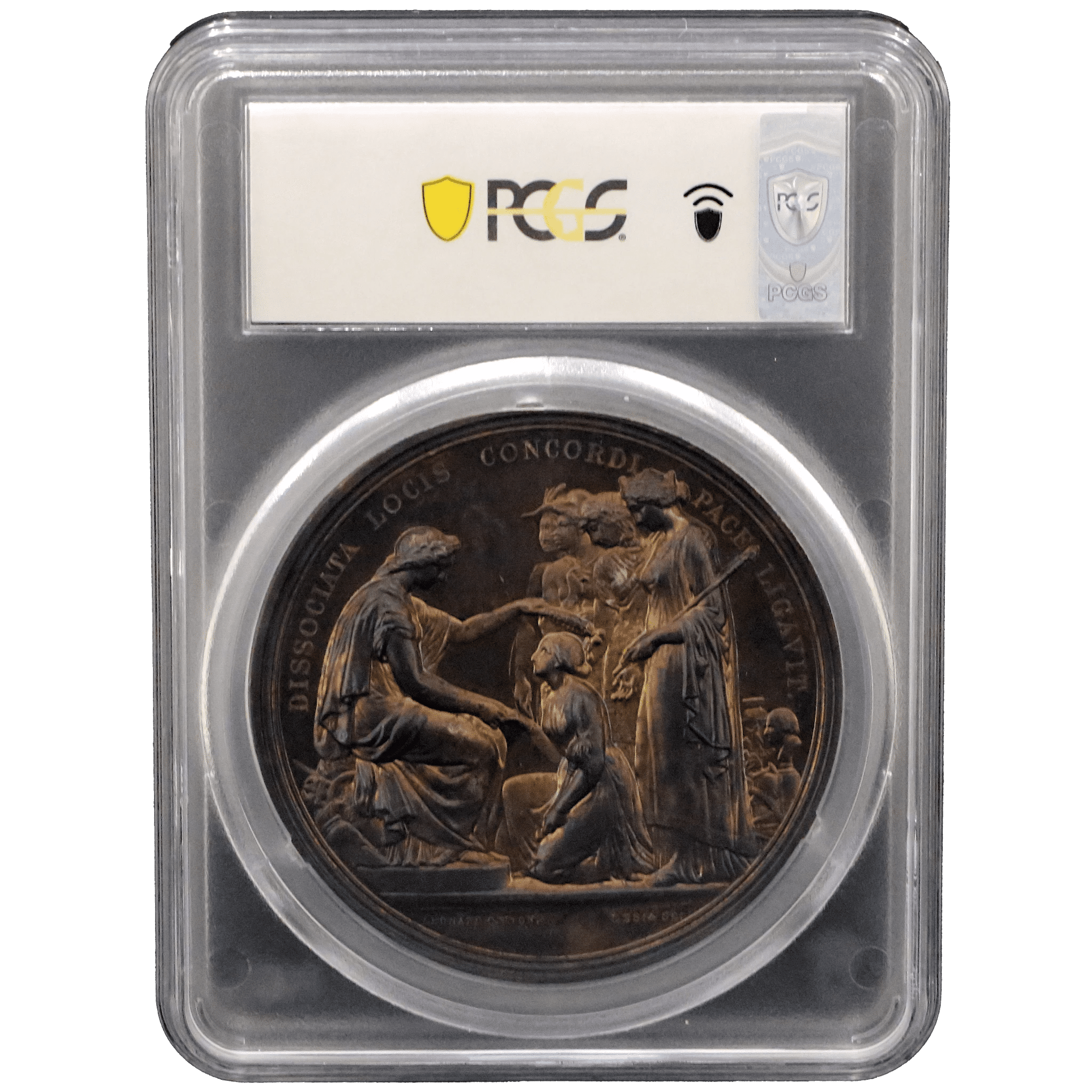 イギリス 大型銀メダル 1851年銘 再鋳 ヴィクトリア&アルバート 第1回ロンドン万博記念 PCGS SP62 - NJ BUYER'S MARKETPLACE