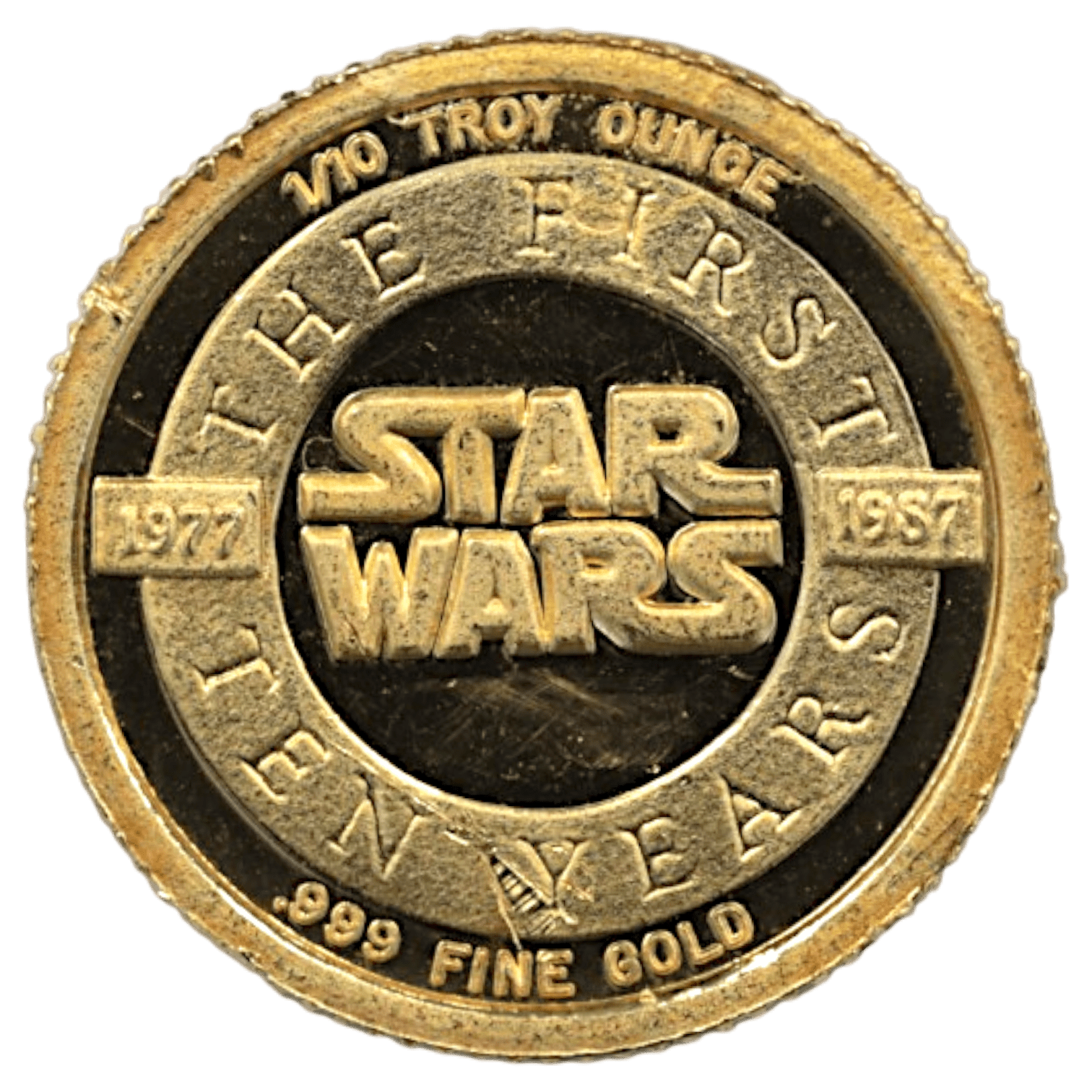 スター・ウォーズ 1/10オンス金メダル 1987年 10周年記念 ルーク・スカイウォーカー&レイア・オーガナ - NJ BUYER'S MARKETPLACE
