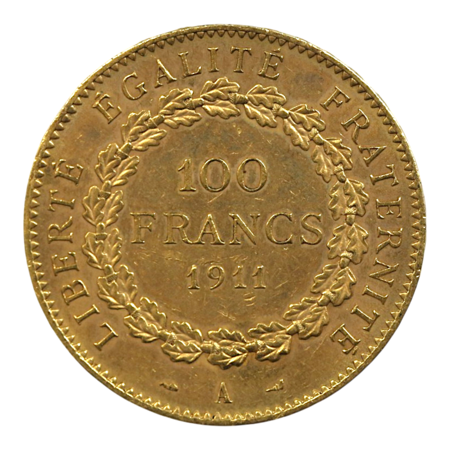 フランス 100フラン金貨 1911年 パリ鋳 法の天使
