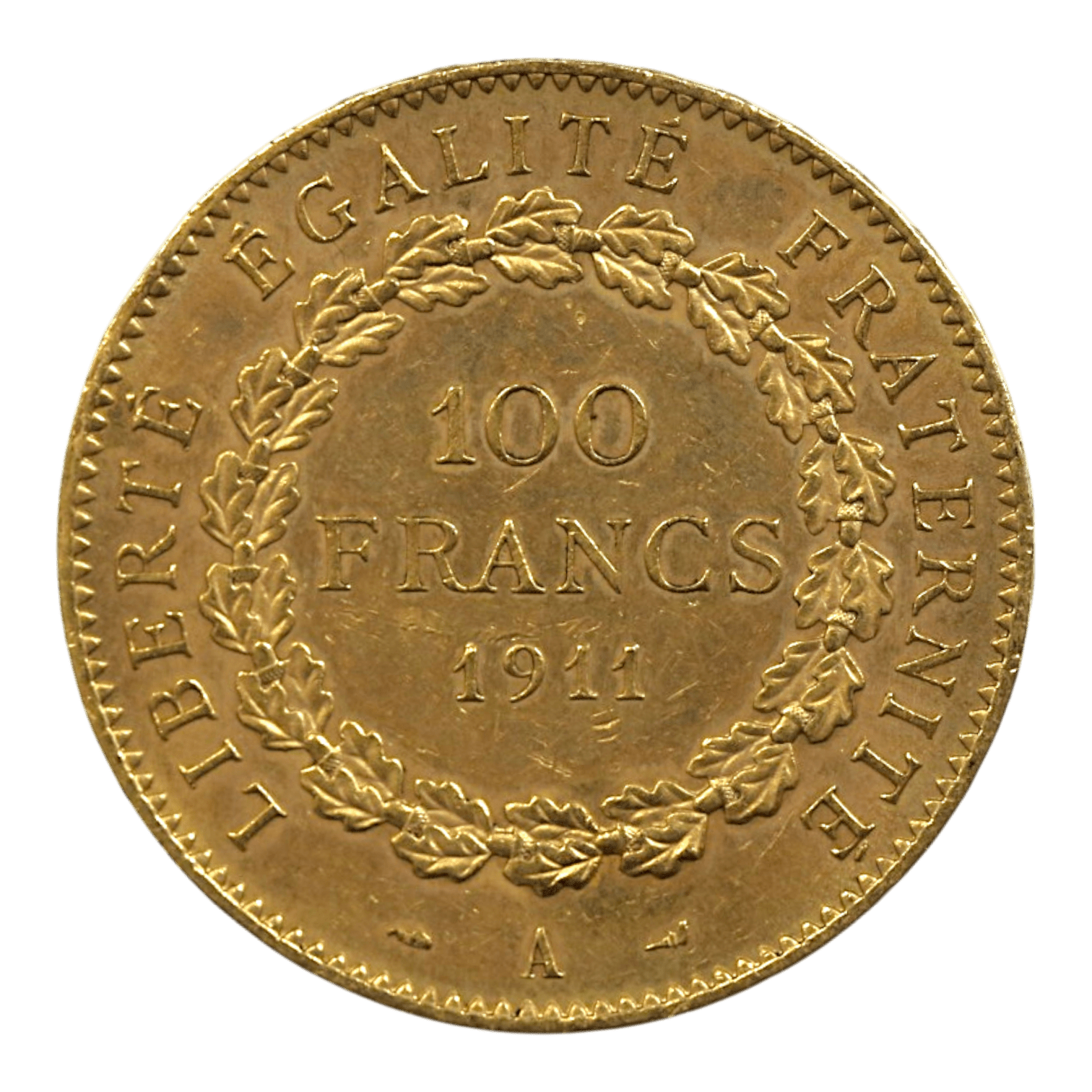 フランス 100フラン金貨 1911年 パリ鋳 法の天使 - NJ BUYER'S MARKETPLACE
