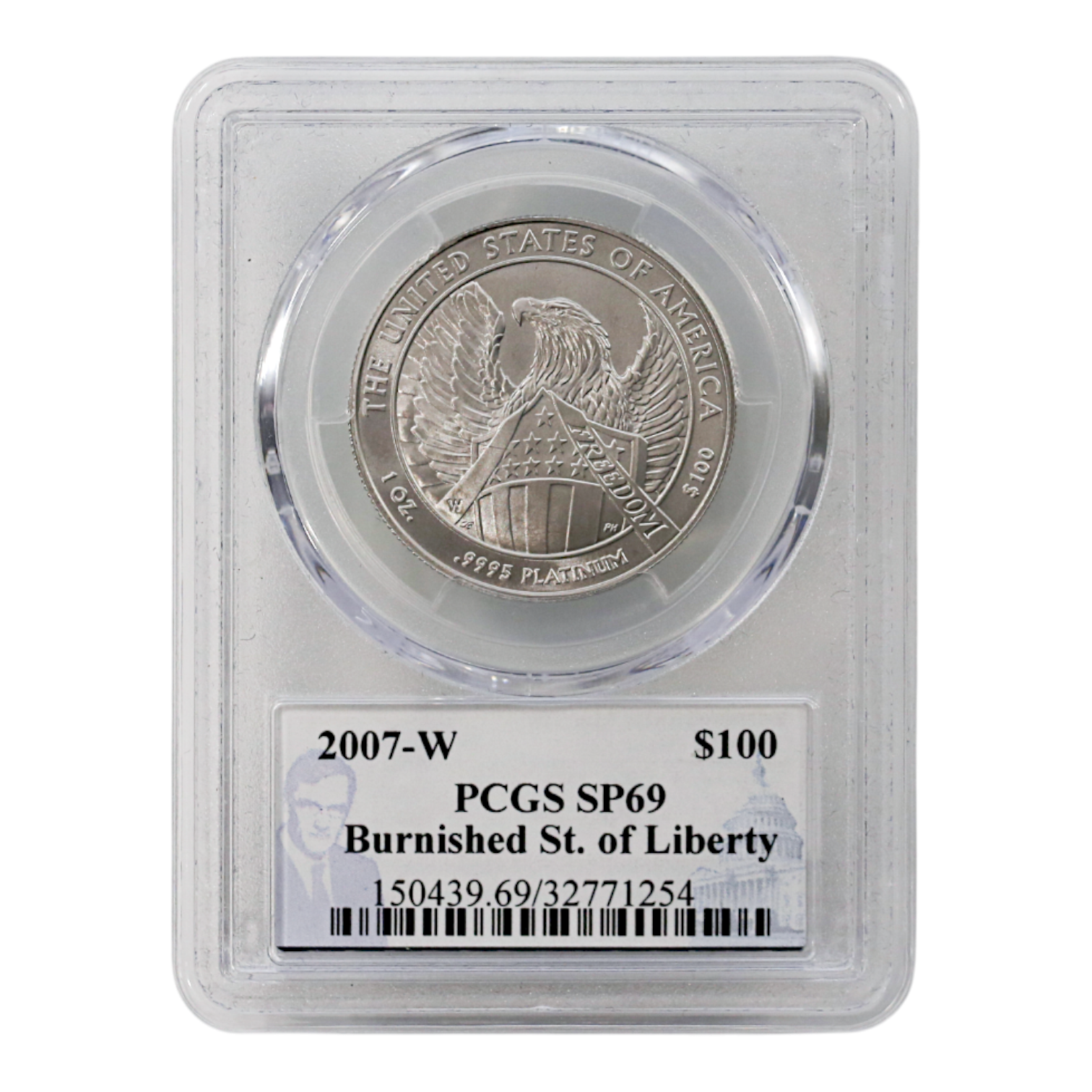 アメリカ 100ドルプラチナ貨 2007年 ウェストポイント鋳 リバティ PCGS SP69
