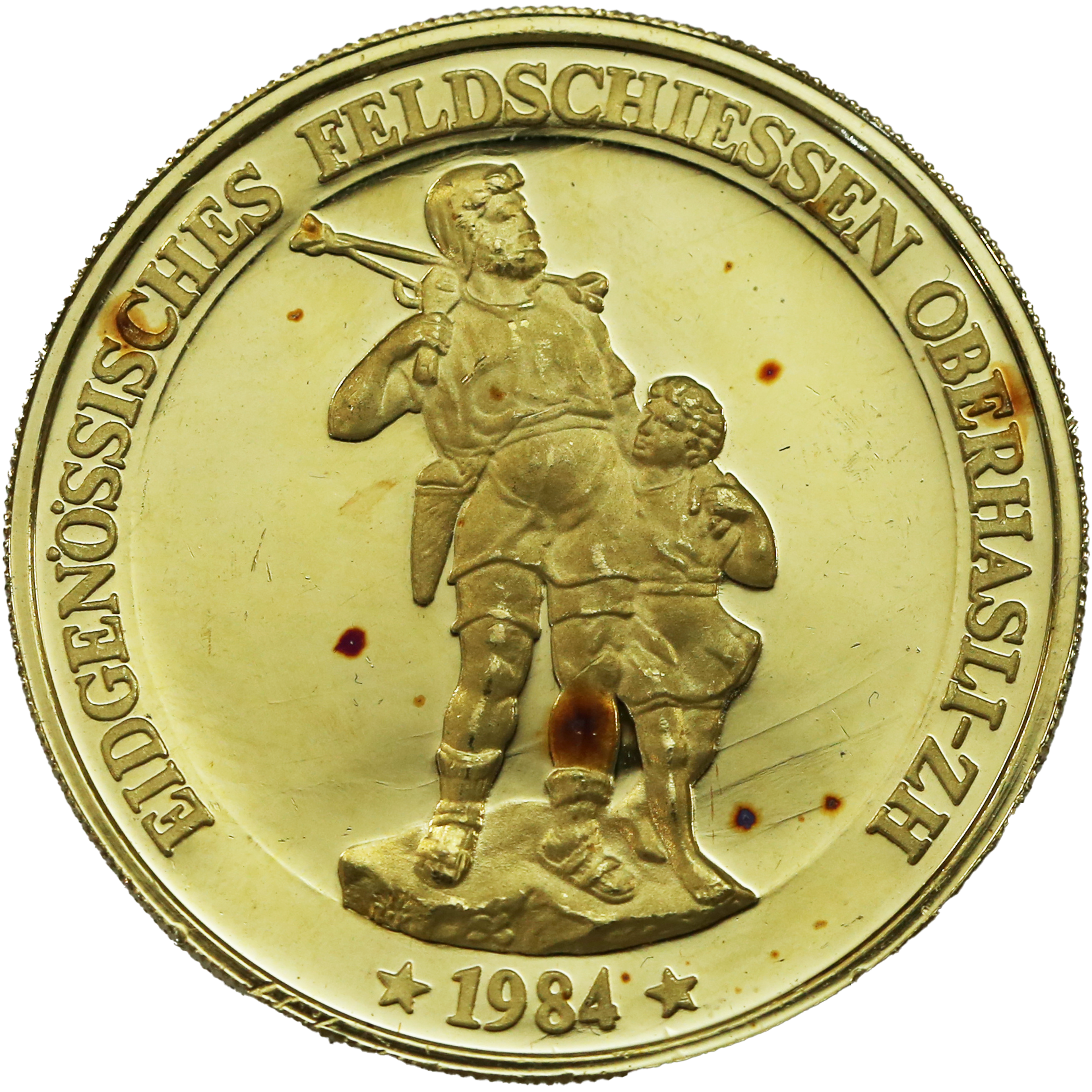 スイス 1000フラン金貨 1984年 チューリッヒ射撃祭