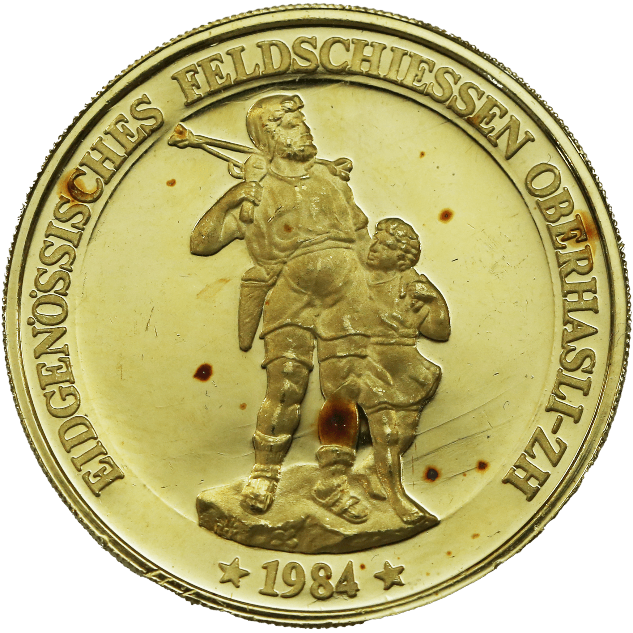 スイス 1000フラン金貨 1984年 チューリッヒ射撃祭 - NJ BUYER'S MARKETPLACE