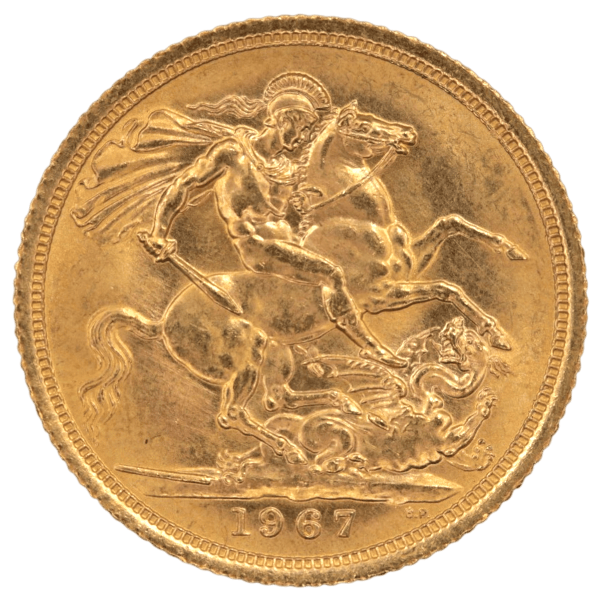 イギリス ソヴリン金貨 1967年 ロンドン鋳 エリザベス2世 聖ジョージの竜退治 - NJ BUYER'S MARKETPLACE