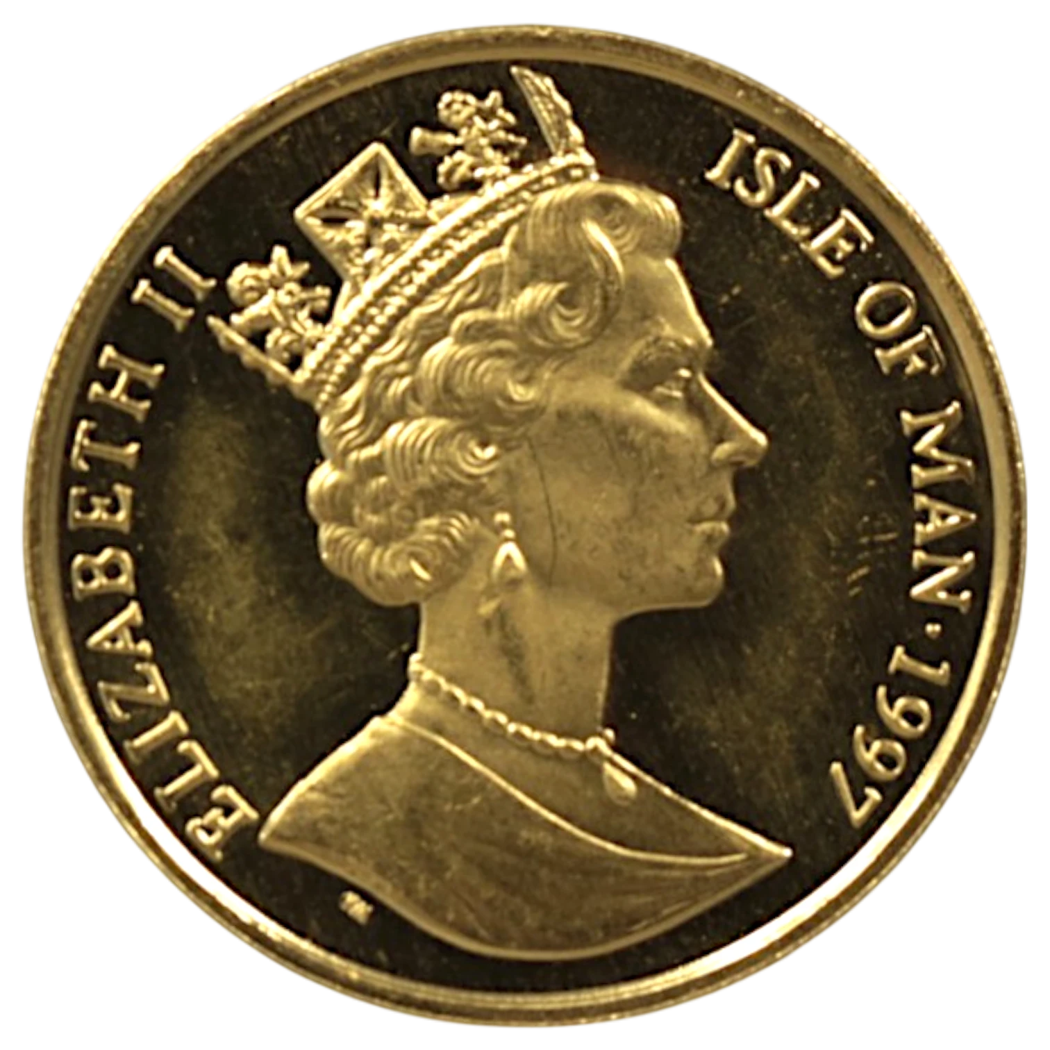 マン島 1/2クラウン金貨 1997年 ポブジョイ鋳 ロングヘアードスモーク
