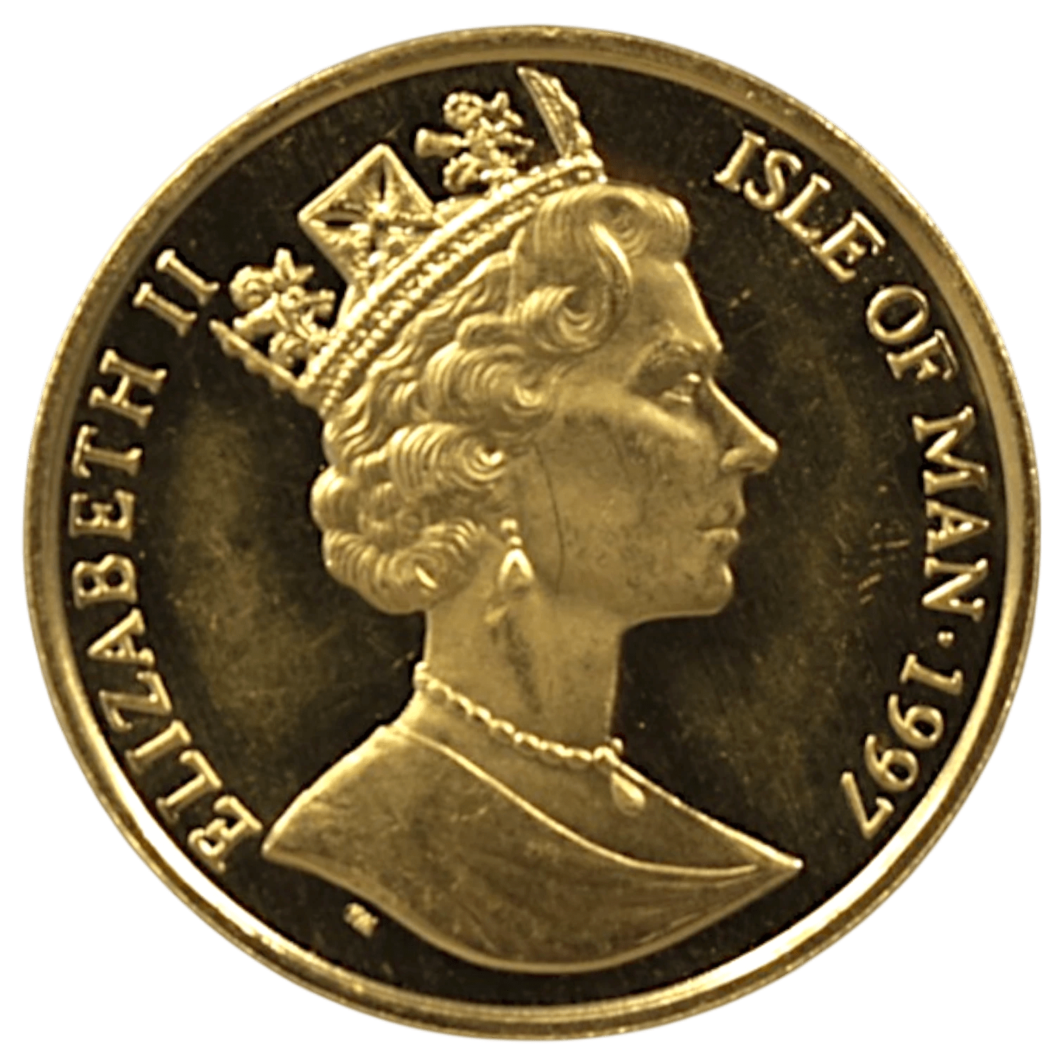 マン島 1/2クラウン金貨 1997年 ポブジョイ鋳 ロングヘアードスモーク - NJ BUYER'S MARKETPLACE